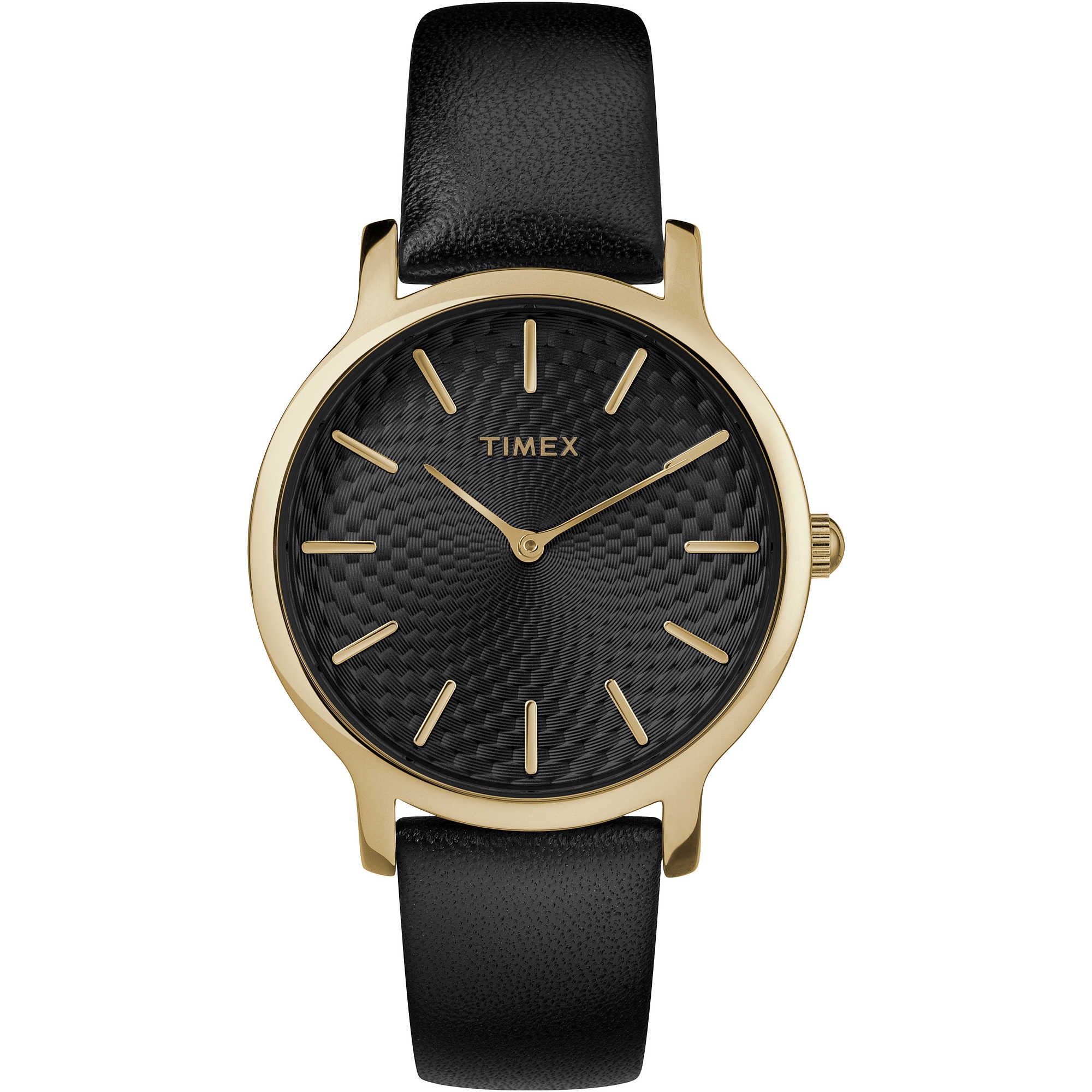 TIMEX: Orologio donna solo tempo della collezione SKYLINE con cinturino in pelle nero, TW2R36400