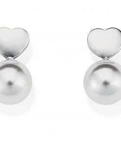 A-MEN: Orecchini donna in argento 925 con perle, lunghezza 0,7 cm, orpgb