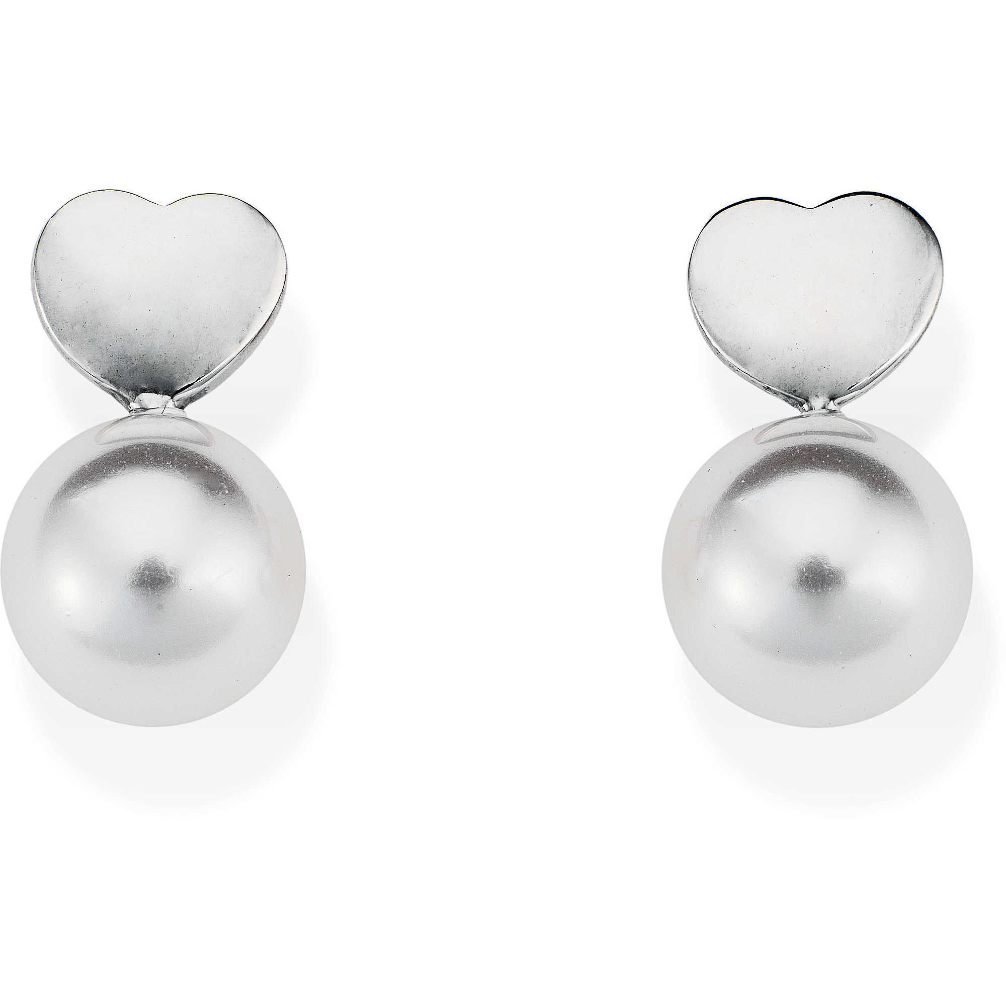 A-MEN: Orecchini donna in argento 925 con perle, lunghezza 0,7 cm, orpgb