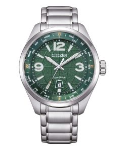 Citizen Orologio Uomo Eco-Drive AW1575-08E, Field Watch Militare, Cassa 40.8 Mm, Cinturino In Nylon Beige