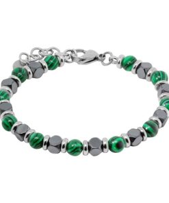 Bracciale Acciaio Malachite ChiMiAma