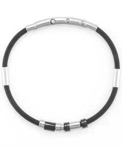 Bracciale Acciaio e Gomma 4US
