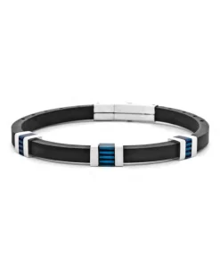 Bracciale Acciaio e Gomma 4US