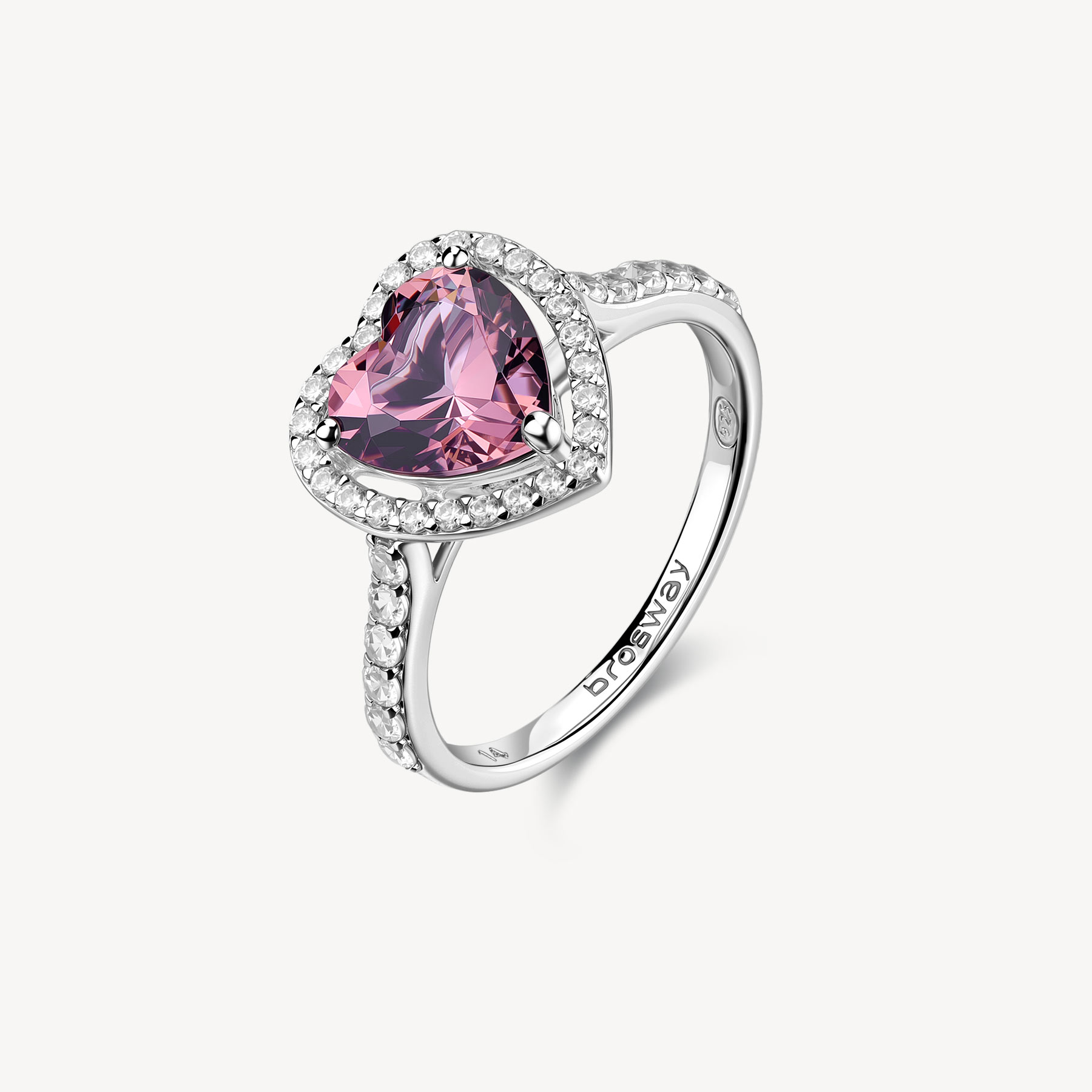 Anello Argento Cuore Vintage Rose Fancy Brosway
